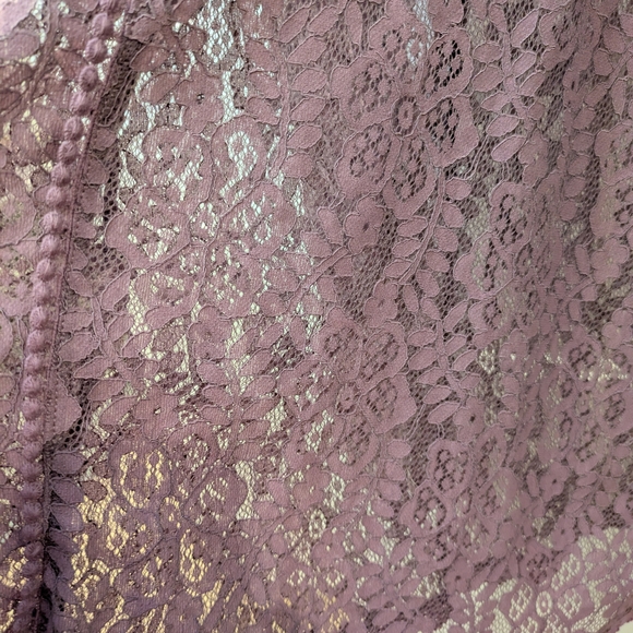 New with tags! Torrid Lace V-Neck Top in Purple - Picture 7 of 14